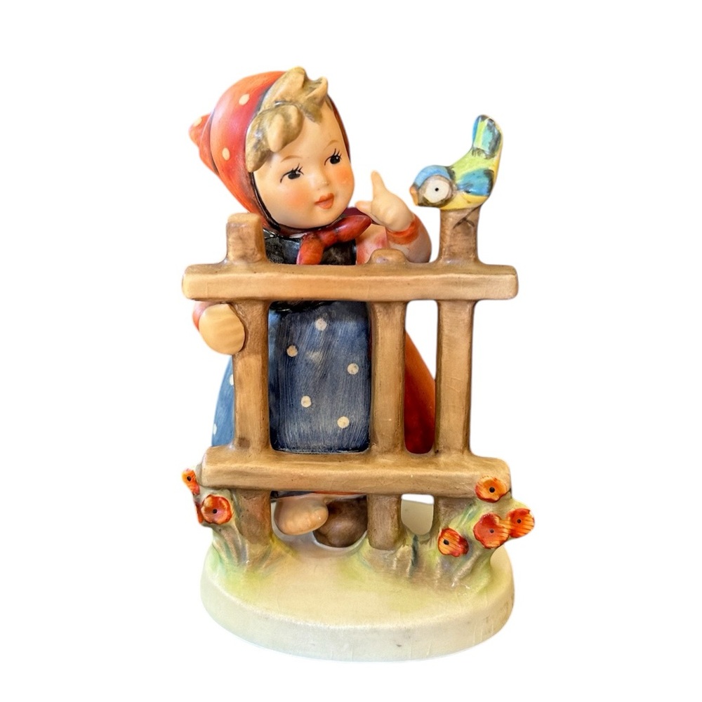 Vintage Hummel Figurine SIGNS OF SPRING Goebel West Germany 5" #203/1 Girl Bird